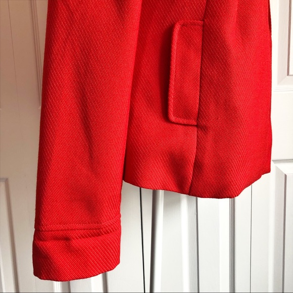 Jonesy Red Lightweight Long Sleeve Toggle Button Jacket Med - Picture 9 of 16